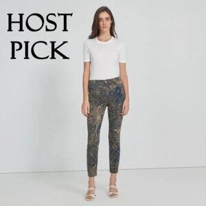 NWT J Brand blue & gold abstract print high rise crop skinny jeans